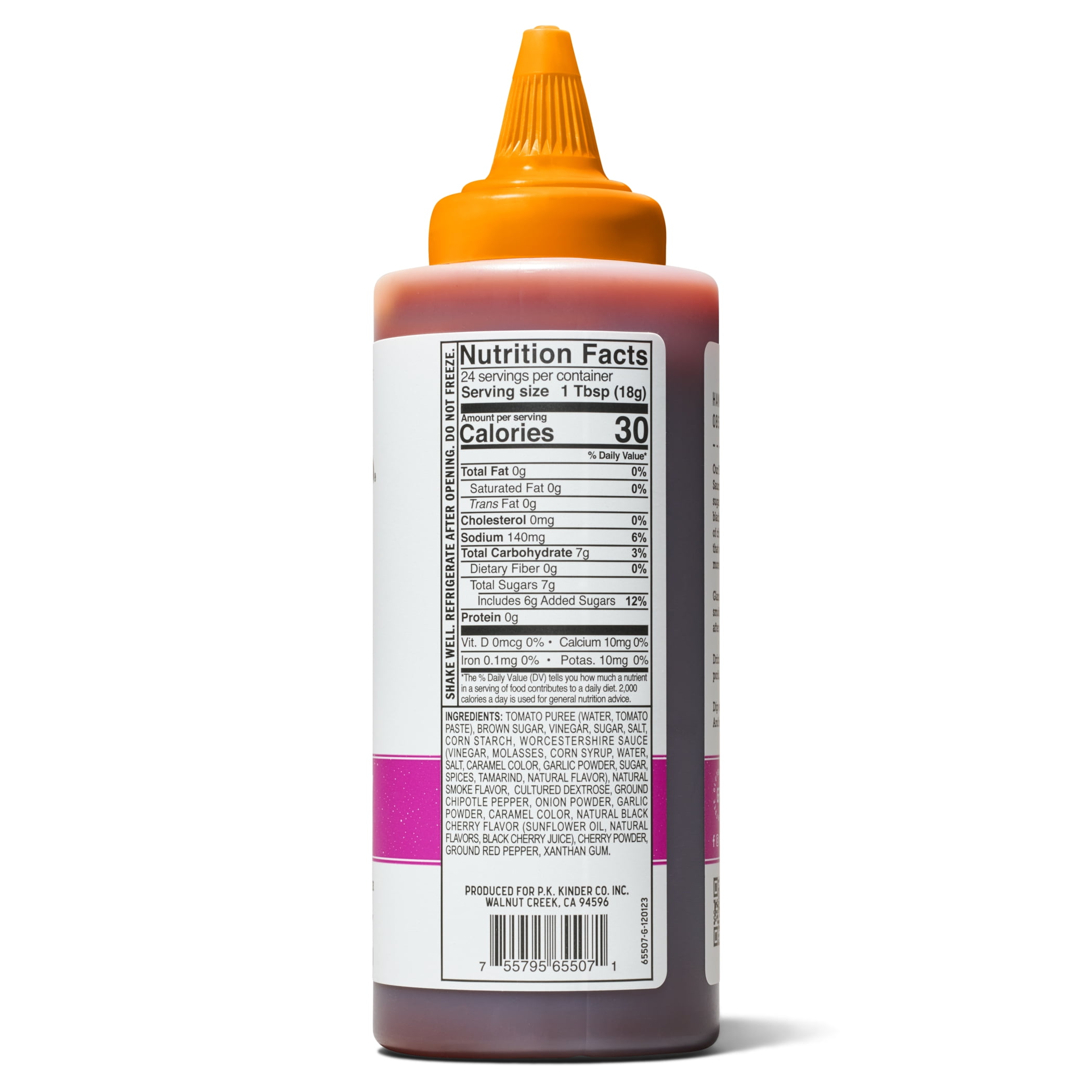 Kinder's Black Cherry Chipotle BBQ Wing Sauce and Dip, 15.5 oz Squeeze Bottle