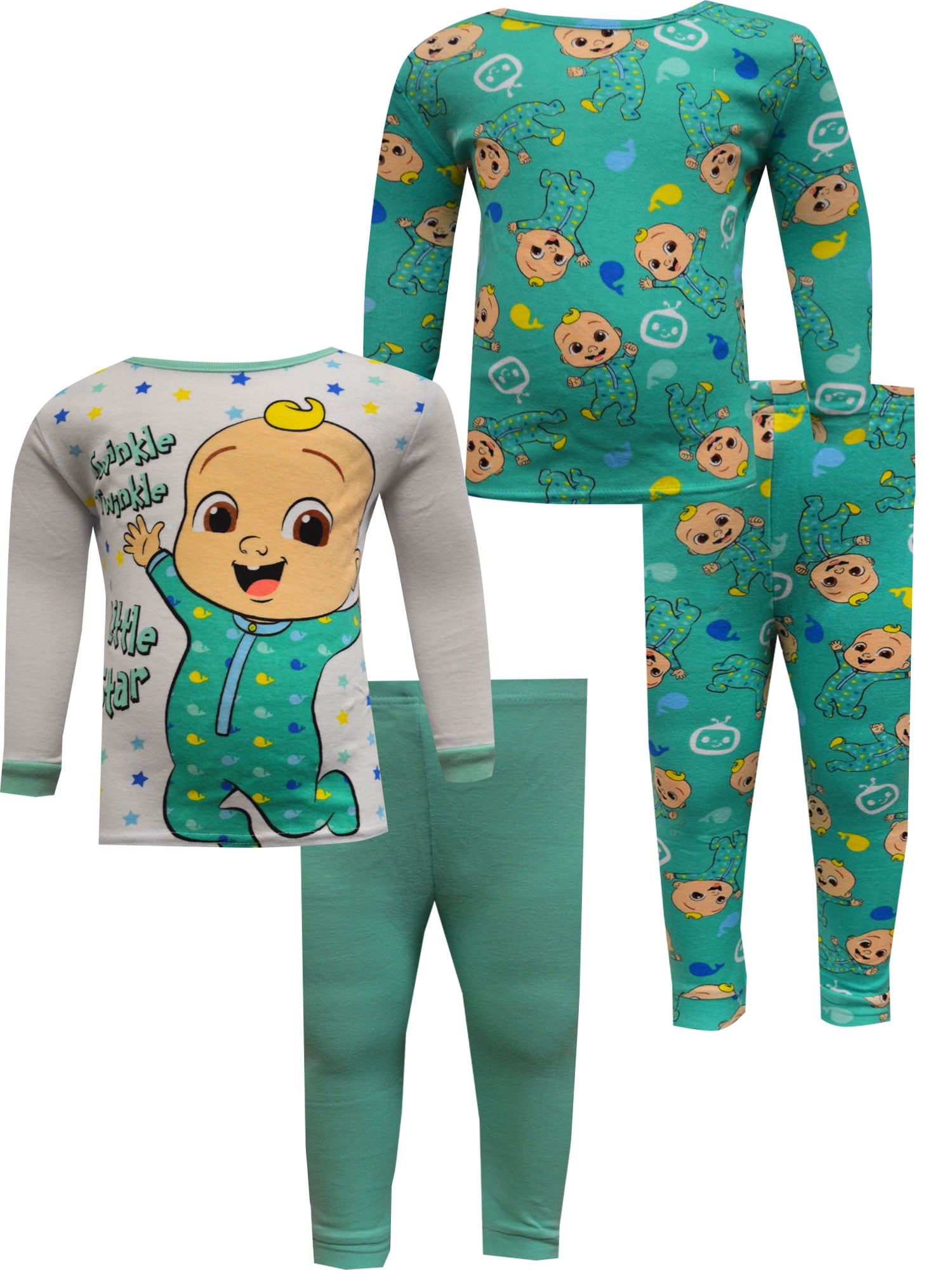 Twinkle Twinkle Cotton 4 piece Toddler Pajamas