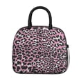 thumbnail image 2 of Womens Pink and Black Of Leopard Print Lunch Box for Work,Insulated Lunch Bag for Women,Loncheras Para Mujer,Leakproof Adult Lunch Bag for Work,Beach,Travel,Picnic,Camping, 2 of 7