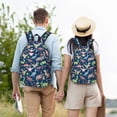 thumbnail image 4 of Disketp Dinosaur Mochila de Lona Estampada, Mochila Escolar de Viaje Ligera para Estudiantes y Portátil-Medium, 4 of 5