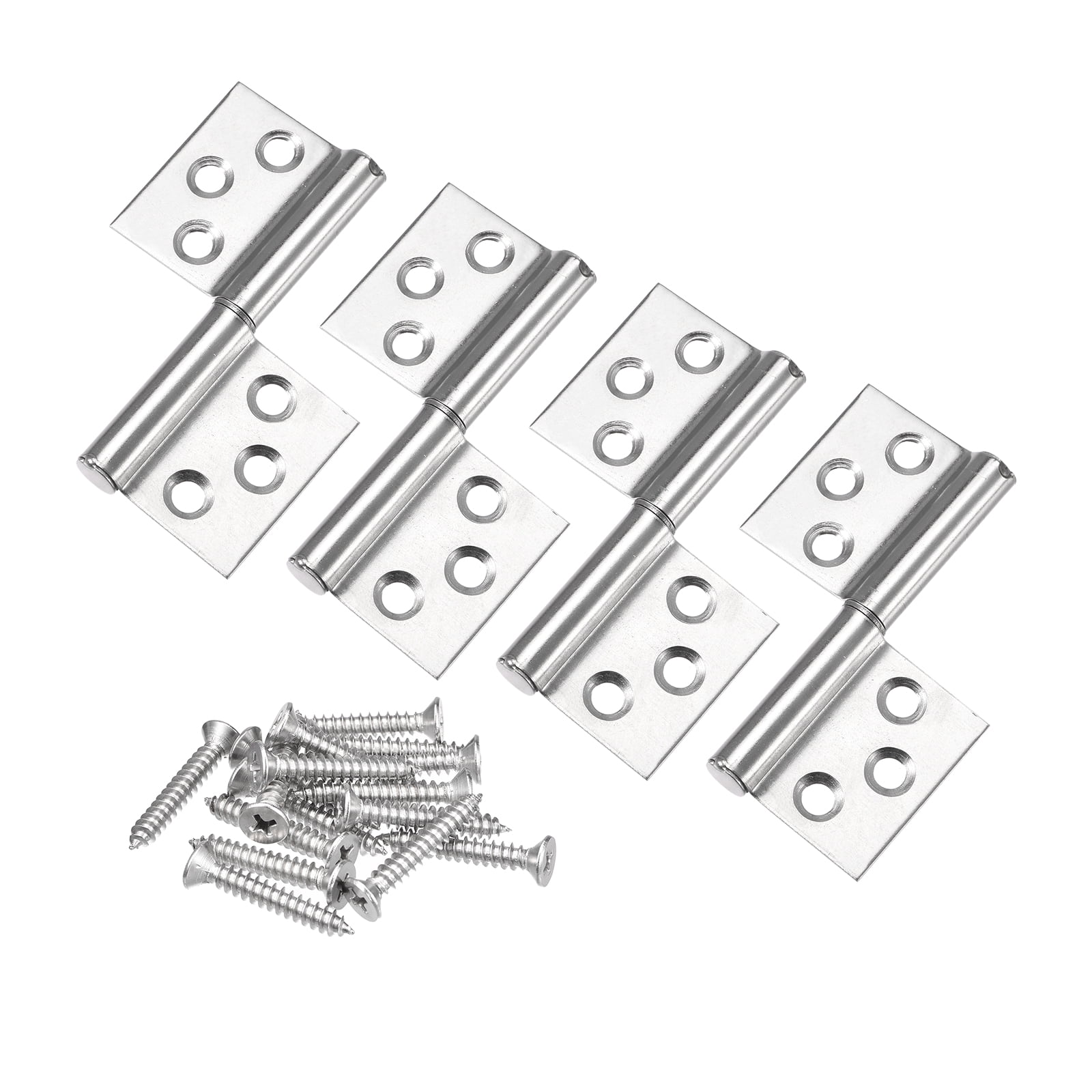 Uxcell Lift Off Hinges, 3" 201 Stainless Steel Right Detachable Flag