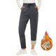 thumbnail image 4 of Gibobby pantalones de maternidad mujer Pantalones deportivos con forro para mujer, pantalones deportivos con bolsillos, pantalones térmicos cálidos de invierno con cintura alta (Gris, XL), 4 of 5