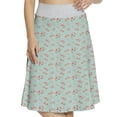 thumbnail image 1 of Women's Floral Botanical Beauty Romantic A-line Printed Skirt Casual Wear, 2XL, Grey Green and Pale Pink, by Ambesonne, 1 of 6