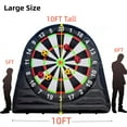 thumbnail image 5 of 10FT Tall Giant Inflatable Soccer Dart Board Games - with 450w Blower, 8 Soccer Balls - Large Kick Football Target Dartboard for Outdoor Yard Lawn Family Kids Adults, 5 of 12