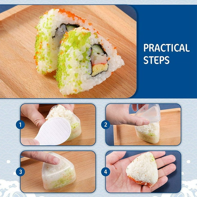 Spam Musubi Mold Rice Ball Maker Onigiri Kit - 7 Pcs Onigiri Mold Set with  Luncheon Meat Cheese Egg Butter Cutter Slicer and Rice Paddle - Easy To Use