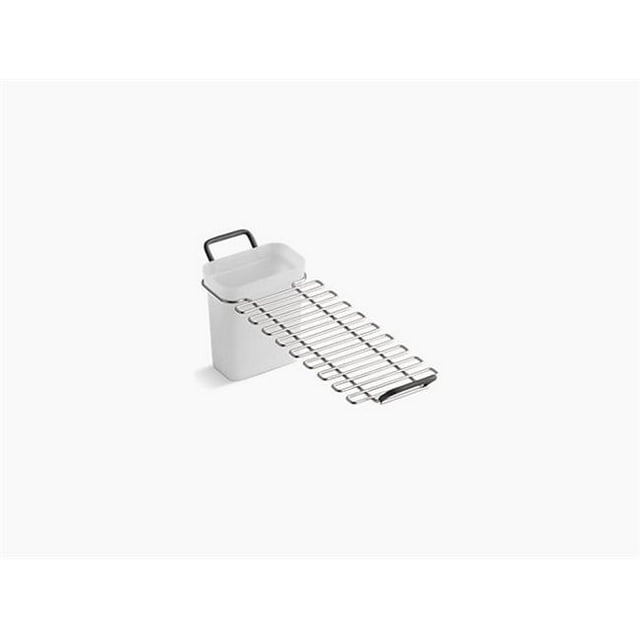 Kohler K-6194-ST Riverby Utility Rack with Soaking Cup, Stainless Steel
