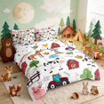 thumbnail image 2 of Erosebridal Farm Animals Full Size Bedding Sets for Boys Girls, White Farm Full Size Bed in a Bag, Polka Dots Reversible 7-Piece, 2 of 6
