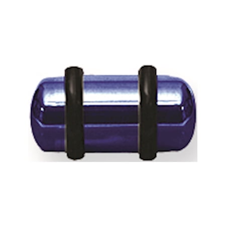 Designer Stainless Steel Plated Sgss Plug W Rounded Ends 2G (6.5Mm) 1/2 (13Mm) Long Cobalt Blue Made In China -Jewelry By Sweet Pea Creations