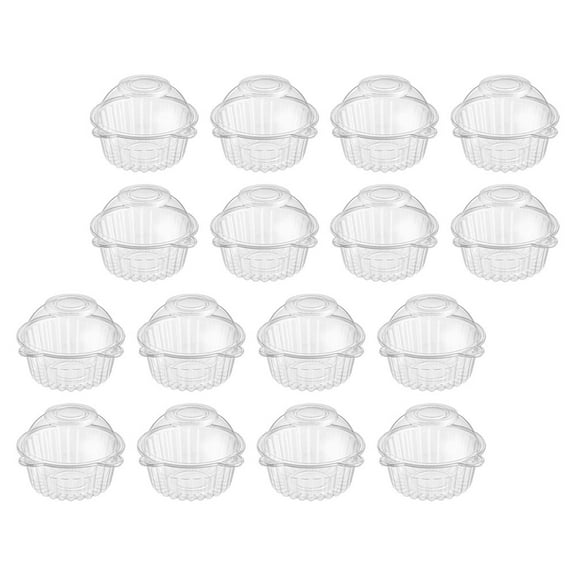 Soimiss Disposable Cake Containers, Transparent Plastic, Perfect for Any Occasion, 60Pcs