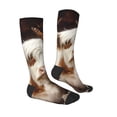 thumbnail image 4 of Lsque Cow With Butterflies Printed Crew Socks Men's Women's LightWeight Thin Casual Calf Socks ,Knee High Socks,Cotton Socks, 4 of 9