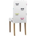 thumbnail image 4 of RYLABLUE Colorful Glasses Mustache Raster Version Stretch Chair Cover Protector Seat Slipcover for Dining Room Hotel Wedding Party Set of 6, 4 of 5
