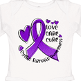thumbnail image 4 of Inktastic Love, Care, Cure Cystic Fibrosis Awareness Purple Ribbon Boys or Girls Long Sleeve Baby Bodysuit, 4 of 5