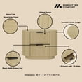 thumbnail image 4 of Olivia Modern Nightstand with 2 Drawers in Natural Oak and Black, 4 of 10