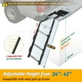 thumbnail image 2 of Tailgate Ladder for Pickup Truck, Universal 34"-42" Height Adjustable Tailgate Step with Non-Slip Wide Pedal, Heavy Duty Durable Truck Ladder for Ford Dodge Ram Hilux Chevy GMC, Capacity 350 lbs, 2 of 7