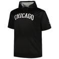 thumbnail image 2 of Men's Profile Black Chicago White Sox Big & Tall Contrast Short Sleeve Pullover Hoodie, 2 of 3