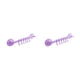 thumbnail image 1 of Kearding Colgador de pared Vacío 6 Ganchos Estante Soportes colgantes ajustables Almacenamiento de ventosa Tipo de bloqueo de plástico Púrpura 2piezas, 1 of 6