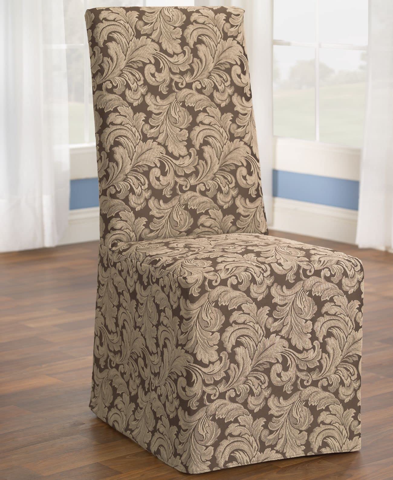 Sure Fit Scroll Long Dining Room Chair Slipcover - image 2 of 3