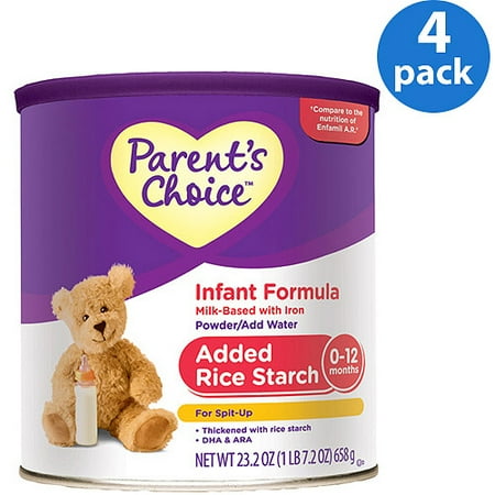 Parent's Choice - Added Rice Powder Formula, 23.2oz, (Pack of 4)