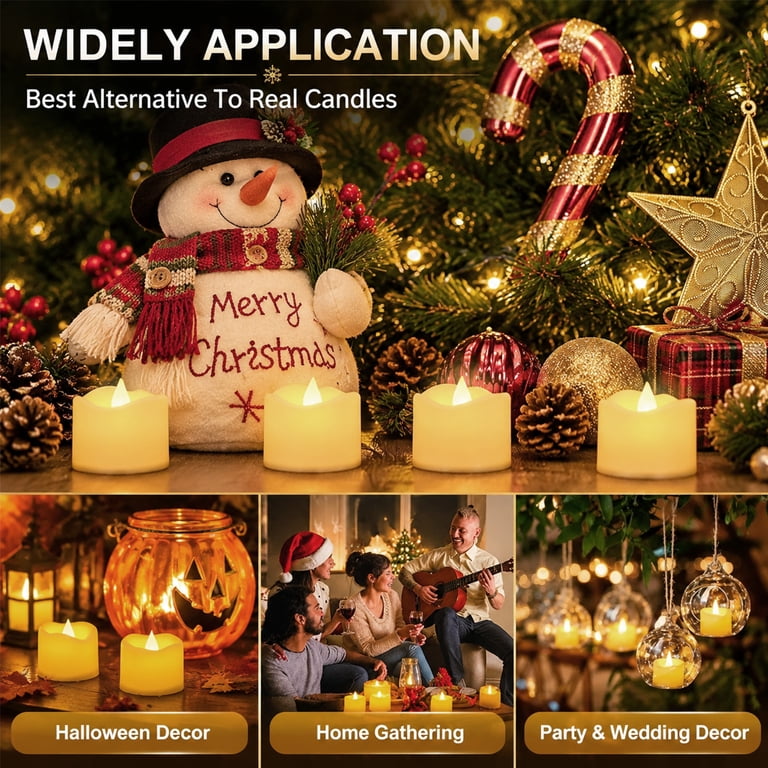 Hidawn 24-Pack Battery Operated LED Tea Light Candles photo 4