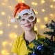 thumbnail image 4 of Hogar y jardín, Suministros de decoración navideña, Gafas de decoración navideña, Festival, Fiesta, Disfraces, Marco de Papá Noel brillante, Accesorios para fotos navideñas, decoraciones festivas, 4 of 5