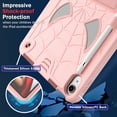 thumbnail image 6 of ELEHOLD Kids Case for iPad 10th Generation 10.9" 2022, Heavy Duty Rugged Cover with Foldable Kickstand  Crossbody Shoulder Strap Pencil Holder Shockproof Case for iPad 10.9" Case,Rosegold, 6 of 6