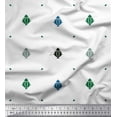 thumbnail image 1 of Soimoi Green Modal Satin Fabric Butidar Jamdani Printed Craft Fabric by the Yard 42 Inch Wide, 1 of 1