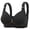 Black, variant on Women's Plus Size No Wire Bra Middle Age Elderly Thin Comfort Women Bras Push Up Bras Seamless Bras Full Coverage Bra, Size 36