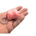 thumbnail image 3 of 2 Pack - Naughty Squeeze Pooping Pink Pig Keychains (2") Animals Poop TURD Key Chain Ring, 3 of 9