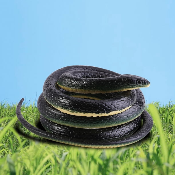 Serpiente Falsa Realista De Goma 80 Cm Con Clip Y Cuerda – Juguete De Broma Para Halloween Y Día De Los Inocentes, Accesorio De Terror Y Decoración De Fiestas