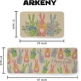 thumbnail image 3 of Happy Easter Rabbits Kitchen Mats Set of 2, Spring Easter Holiday Party Kitchen Rugs and Door Mats, Non-Slip Absorbent Floor Mat Seasonal Flower Kitchen Decorative 17x29 and 17x47 Inch AKM029, 3 of 6
