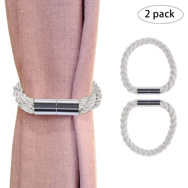 Clips Magnétiques pour Rideaux Attaches Corde de Classeur Supports de Rideaux pour Décoration, 2 Pcs