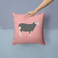 thumbnail image 2 of Carolines Treasures BB7970PW1414 Herwick Sheep Pink Check Fabric Decorative Pillow, 14 x 14 in., 2 of 4