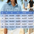thumbnail image 3 of HongQid Womens Button Down Shirts Short Sleeve Collared Button Up Casual Blouses Loose Tops with Two Pocket, 3 of 7