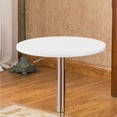 thumbnail image 4 of Newboti Furniture Baxton White Adjustable Height Wood and Chrome Metal Bar Table and 2 Chrome Air Lift Adjustable Swivel Stools Set 74896, 4 of 8