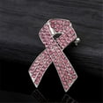 thumbnail image 3 of Pink Ribbon Brooch Pins for Women Breast Cancer Awareness Brooch Lapel Pins Pink Ribbon Bow Pins Brooch Love Careful Fashion Jewelry, 3 of 6