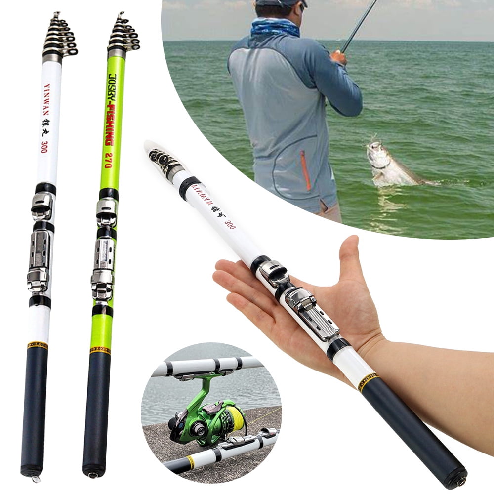 Saltwater Freshwater Fiberglass Fishing Poles Rods 1.5m3m Portable Lightweight Fishing Spinning