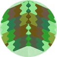 thumbnail image 1 of Ahgly Company Machine Washable Indoor Round Transitional Fern Green Area Rugs, 3' Round, 1 of 7