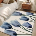 thumbnail image 4 of 2.7'x5' Area Rugs, Spring Floral Indoor Outdoor Area Rug for Living Room Bedroom, Blue Tulip Summer Botanical Rustic Washable Bathroom Rugs Kitchen Floor Carpet Mats Home Decor Aesthetic, 4 of 8