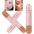 thumbnail image 1 of 2 Colors Dual End Contour Stick, Highlight & Contour Bronzer Stick, Waterproof & Long Lasting Liquid Highlighter Makeup, 1 of 1