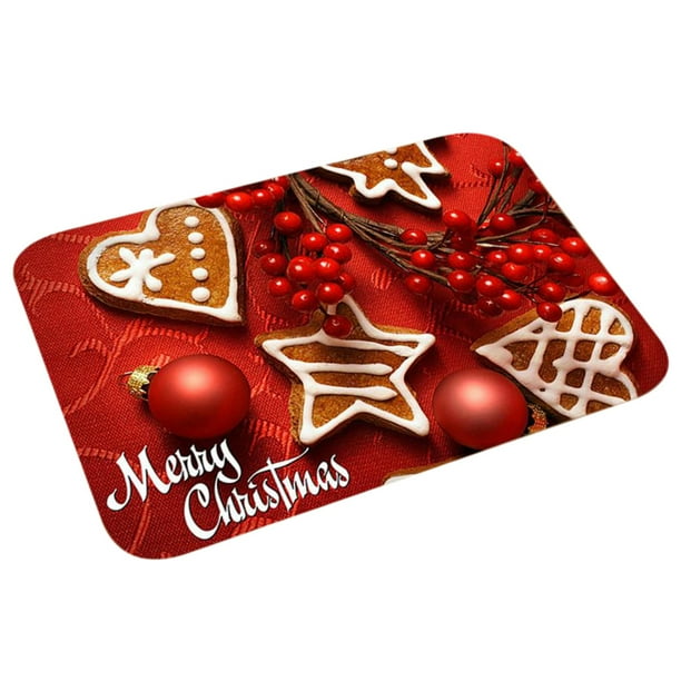 Bienvenido Christmas Door Mat Decoración para el hogar 16x24 pulgadas Novedad Antideslizante Alfombra Alfombra Alfombra para baño Regalos de año Estilo 1 Sunnimix Alfombra de área de cocina