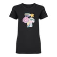 thumbnail image 2 of Unicorn Planet Shooting Star Shaped T-Shirt Women -Image by Shutterstock, Female x-Large, 2 of 4
