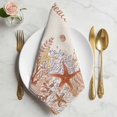 thumbnail image 2 of Brown Red Starfish Coastal Cloth Napkins, Nautical Coral Ocean Summer Washable and Reusable Dinner Napkins Set of 6, Table Napkin for Kitchen Party Birthday Wedding Hotel Housewarming 20"x20", 2 of 9