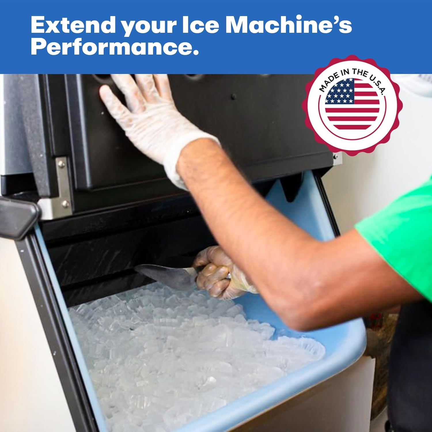 Sylvan Ice Machine Cleaner and Descaler | 1 Gal. (32 uses) | Free Cloth | Made in USA | Nickel Safe Ice Maker Cleaner and Descaler | Universal Compatibility for Commercial & Residential Ice Makers