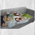 thumbnail image 6 of Family Soft Flannel Fleece Blanket, Family Jumping on Grass at the Park Spring Mom Dad and Kids Parenthood States Print, Cozy Plush for Indoor and Outdoor Use, 50" x 60", Multicolor, by Ambesonne, 6 of 6