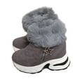 thumbnail image 4 of Dark Gray Women Star Detail Height Increasing Warm Boots In Rich Hue For Autumn And Winter Style Snow Boots Suitable For Outdoor Use, 4 of 9