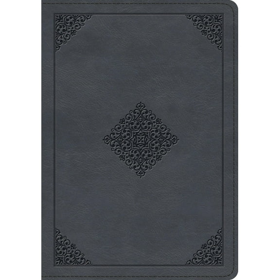 ESV Large Print Wide Margin Bible (Trutone, Slate Blue, Ornament Design), (Hardcover)