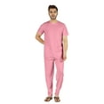 thumbnail image 1 of Inkmeso Solid Nightwear Set For Mens Tshirt And Pants Pajama Set Short Sleeve Pjs Loungewear Set, 1 of 8