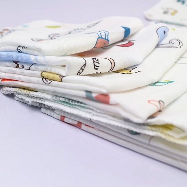 Densidad 30*30cm Pañuelo de gasa de algodón estampado de doble capa Toalla de cara Toalla de leche Toalla de saliva Toalla cuadrada de algodón peinado