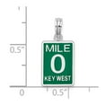 thumbnail image 2 of FJC Finejewelers 925 Sterling Silver Rhodium Plated Enameled Small Key West Mile 0 Charm 20 x 9 mm, 2 of 6