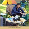 thumbnail image 6 of ARROWHEAD OUTDOOR 28” Portable Folding Table, 4 Cup Holders, No Sag Surface, Compact, Round, Carrying Case, Steel Frame, High-Grade 600D Canvas, Lower Storage Area, USA-Based Support (Tan), 6 of 7